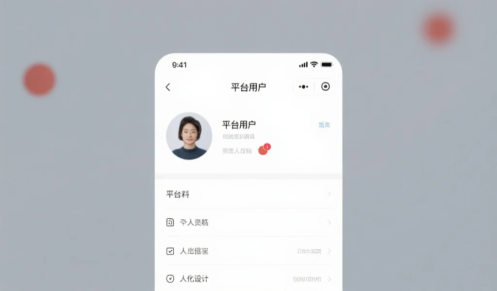 平台用户在个人资料页面上传头像，界面简洁明快，突出人性化设计